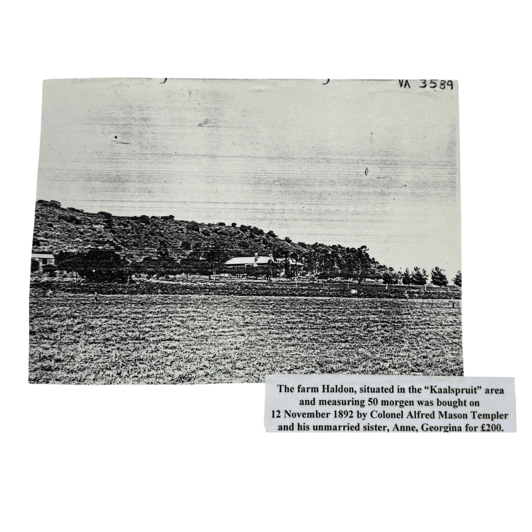 The farm Haldon on 12 November 1892.