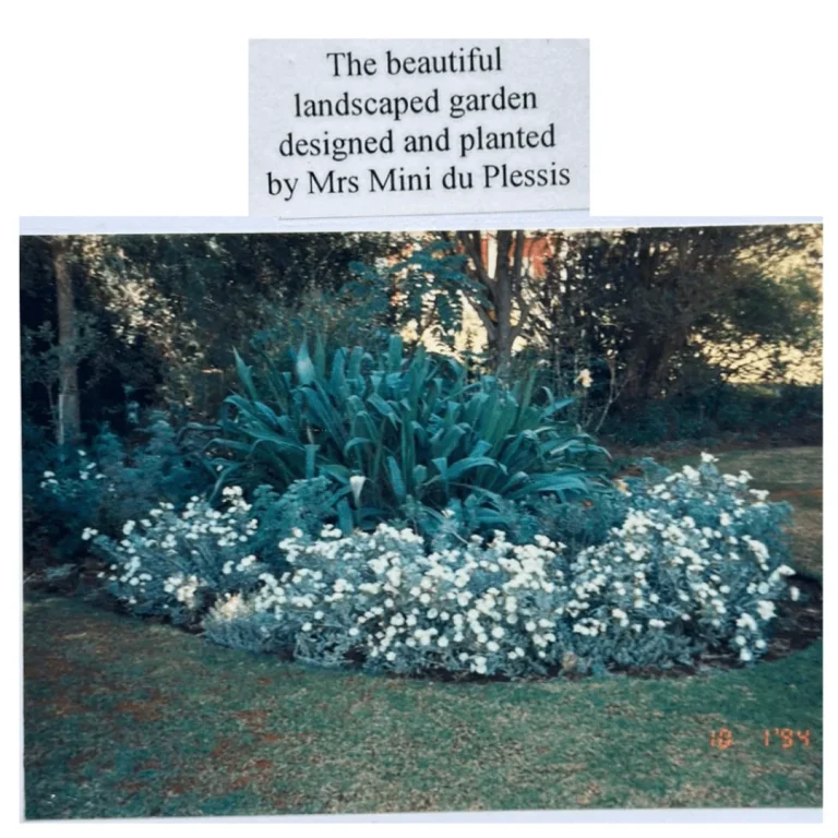 Garden designed and planted by Mrs Mini Du Plessis